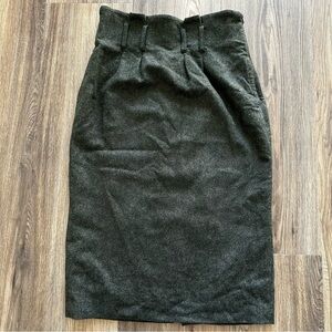 Brooks Brothers Dark Gray Midi Skirt